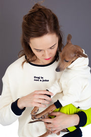 oversized unisex sweatshirt matching with italian greyhound onesie