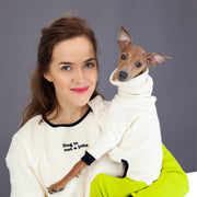 Italian greyhound puppy clothing matching with humans unisex