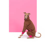 italian greyhound brown jumpsuit